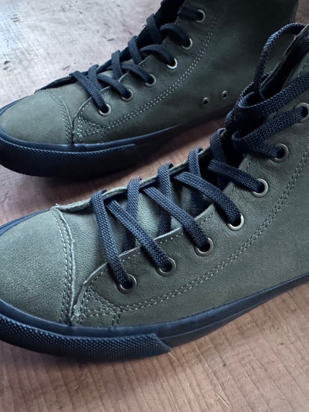 SeaVees Army Issue high top leather sneaker, size 9.5